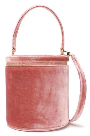 STAUD Vitti velvet bucket bag