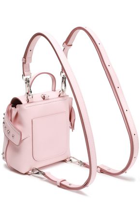 Tod's Crystal-embellished Leather Backpack In Pastel Pink
