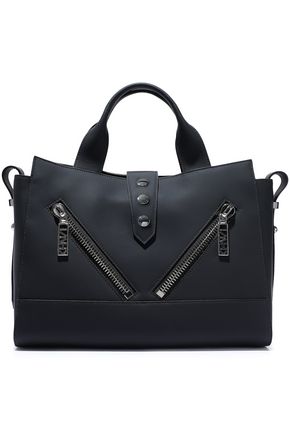Click to view more detailed imagery on our partner's website Kenzo Woman Kalifornia Zip-detailed Matte-leather Tote Black