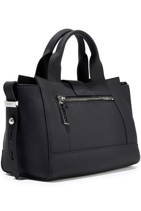 Click to view more detailed imagery on our partner's website Kenzo Woman Kalifornia Mini Zip-detailed Matte-leather Tote Black