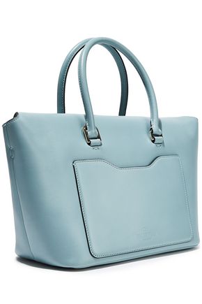 Valentino Garavani Demilune Studded Leather Shoulder Bag In Sky Blue