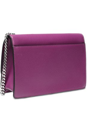 Dkny Woman Pebbled-leather Shoulder Bag Purple | ModeSens
