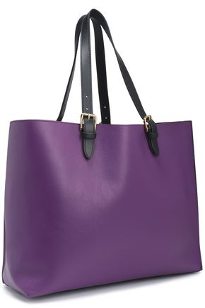 Marni Leather Tote In Violet