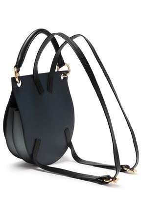 Marni Leather Backpack In Navy