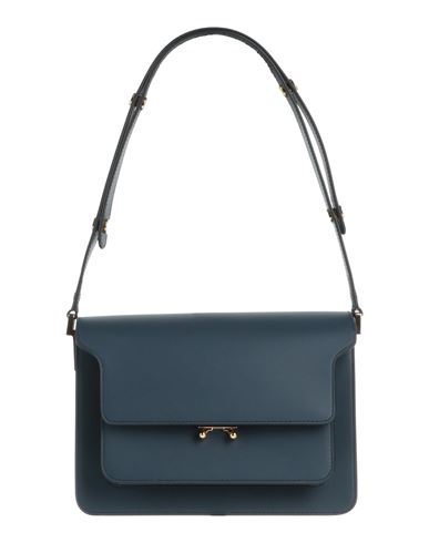Marni Woman Cross-body Bag Slate Blue Size - Leather In Blue