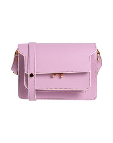 Shop Marni Woman Cross-body Bag Lilac Size - Bovine Leather, Brass In Purple