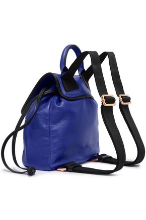 Marni Swing Leather Backpack In Royal Blue