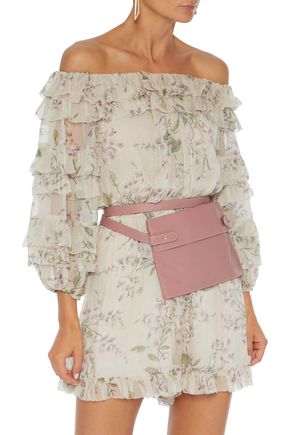 Zimmermann Woman Pocket Leather Belt Bag Antique Rose