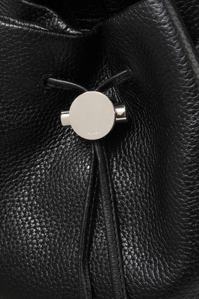 Kara Woman Pebbled-leather Backpack Black
