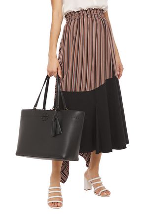 Tory Burch Pebbled-leather Tote In Black