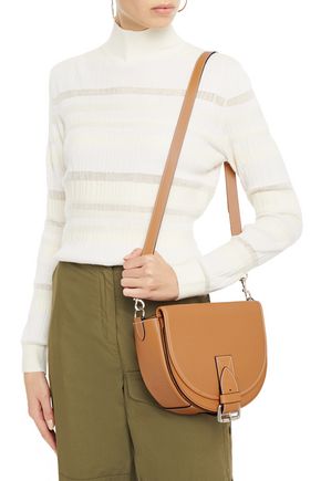 JW ANDERSON BIKE SMALL SMOOTH AND TEXTURED-LEATHER SHOULDER BAG,3074457345622600128