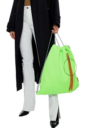 MAISON MARGIELA FAUX LEATHER-TRIMMED NEON NEOPRENE BACKPACK 3074457345622066177