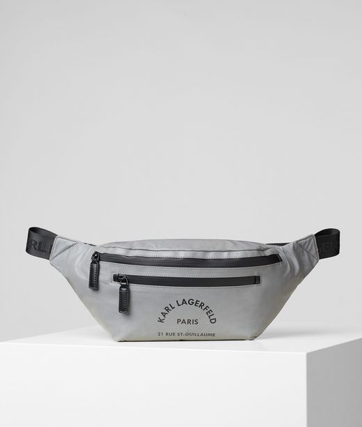 Karl Lagerfeld Unisex Rue St. Guillaume Bum Bag Reflective 52% Kalbsleder, 48% Polyamid, Größe: OneSize