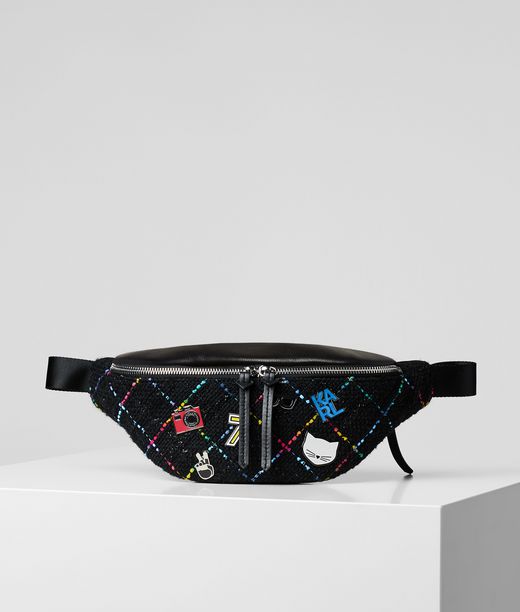 Karl Lagerfeld Donna K/studio Marsupio In Tweed Bk Mti/mti 50% Agnello, 43% Lana Vergine, 6% Poliammide, 1% Poliacrilico, Taglia: OneSize