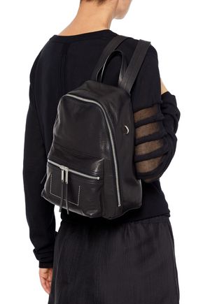 Rick Owens Woman Textured-leather Backpack Black