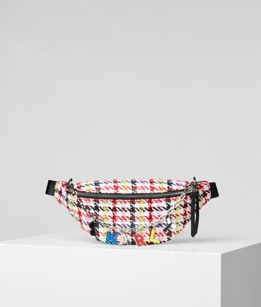 Woman K/studio Tweed Waist Bag White/mult 82% Cow leather - 18% Polyester - Size: OneSize