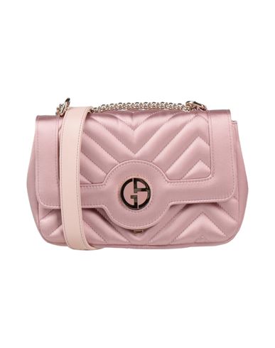 Giorgio Armani Woman Cross-body Bag Pink Size - Textile Fibers, Leather