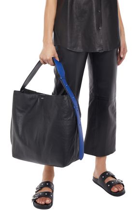 Click to view more detailed imagery on our partner's website Joseph Two-tone Leather Shoulder Bag In Black