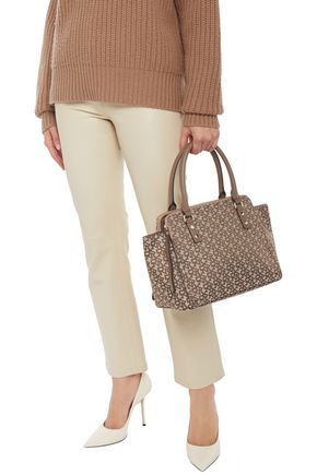 dkny jacquard logo tote bag