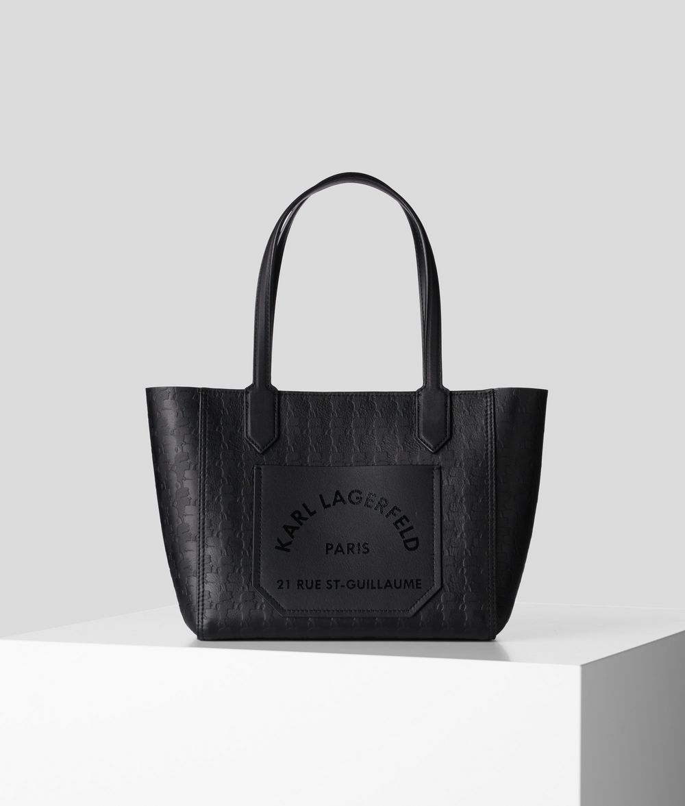 Woman K/journey Cameo Print Small Tote Black 100% Cow leather - Size: OneSize