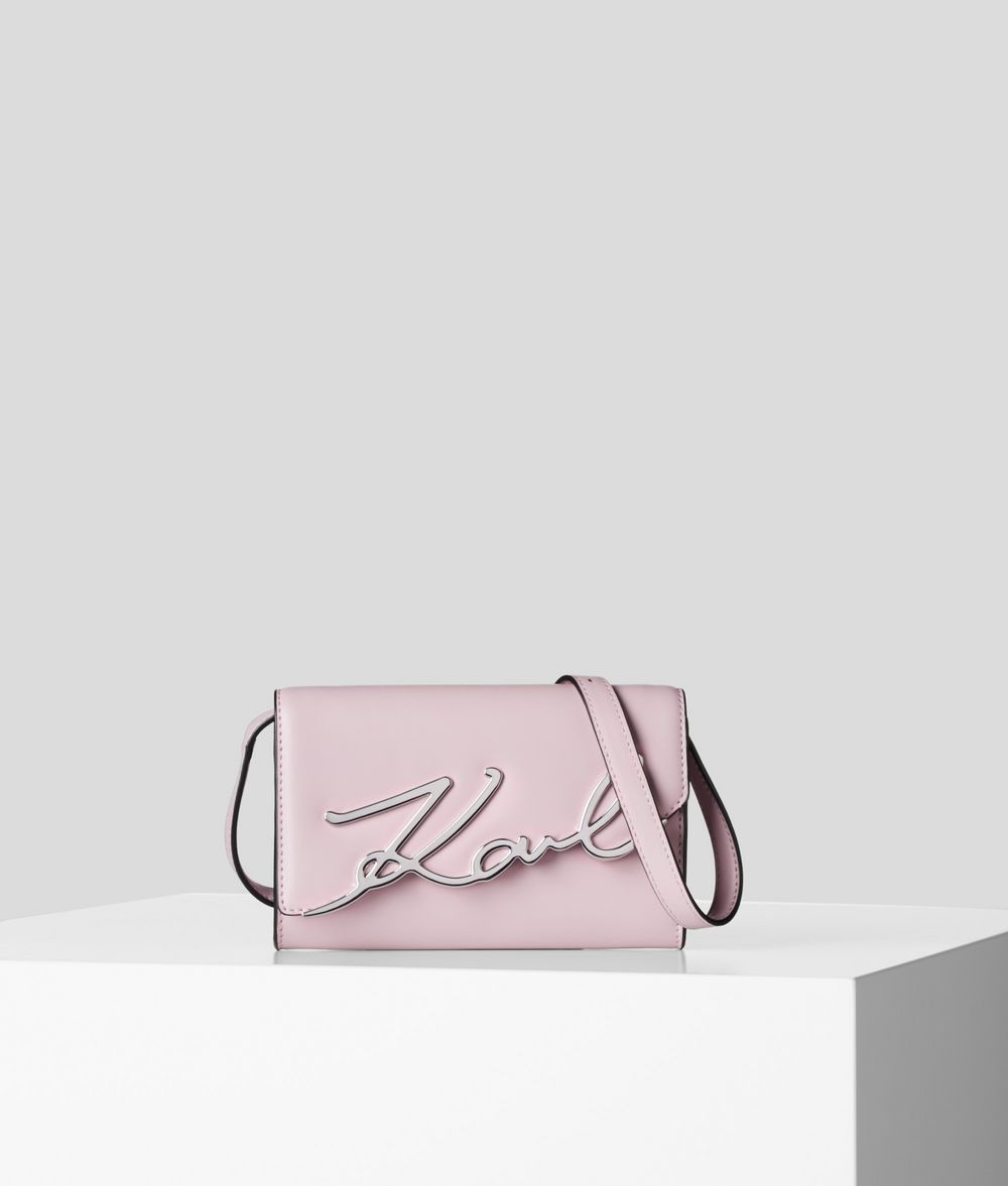 Karl Lagerfeld Donna K/signature Marsupio Light Mauve 100% Pelle Bovina, Taglia: OneSize