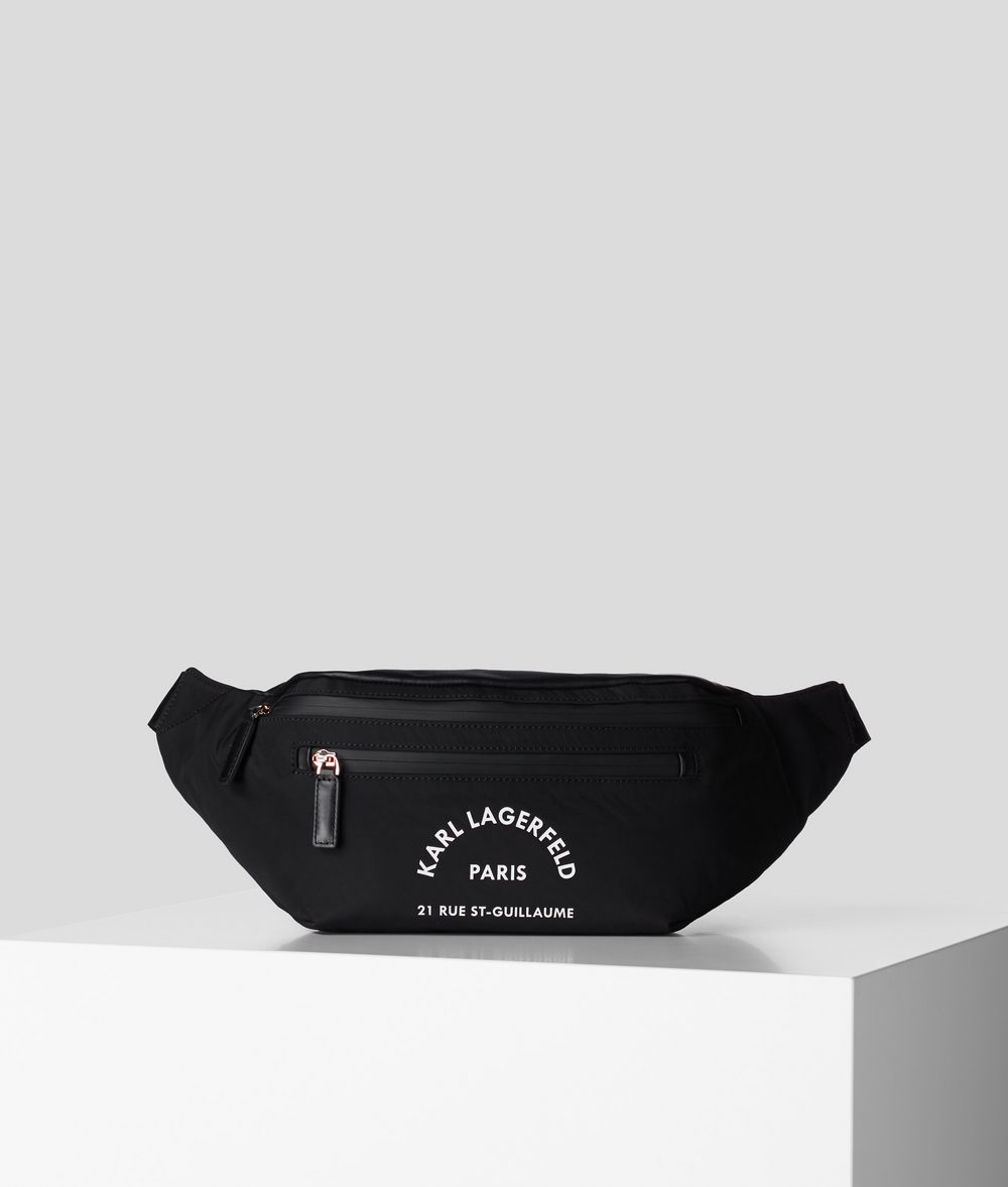 Karl Lagerfeld Damen Rue St-guillaume Gürteltasche Black 52% Kalbsleder, 48% Polyamid, Größe: OneSize