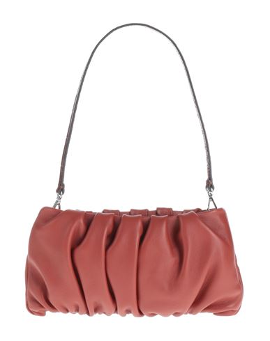 Staud Bean Bag Black Woman Handbag Brick Red Size - Bovine Leather