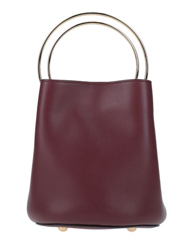 Woman Handbag Burgundy Size - Bovine leather, Brass