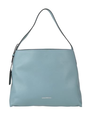 Emporio Armani Woman Handbag Sky Blue Size - Bovine Leather