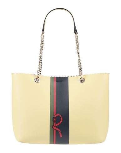 Woman Shoulder bag Light yellow Size - Soft Leather