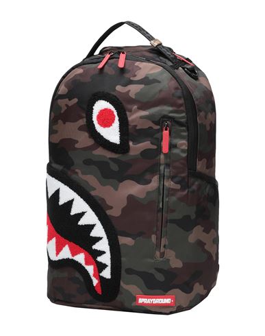 SPRAYGROUND: Shark Shape Check Savage Backpack - Military