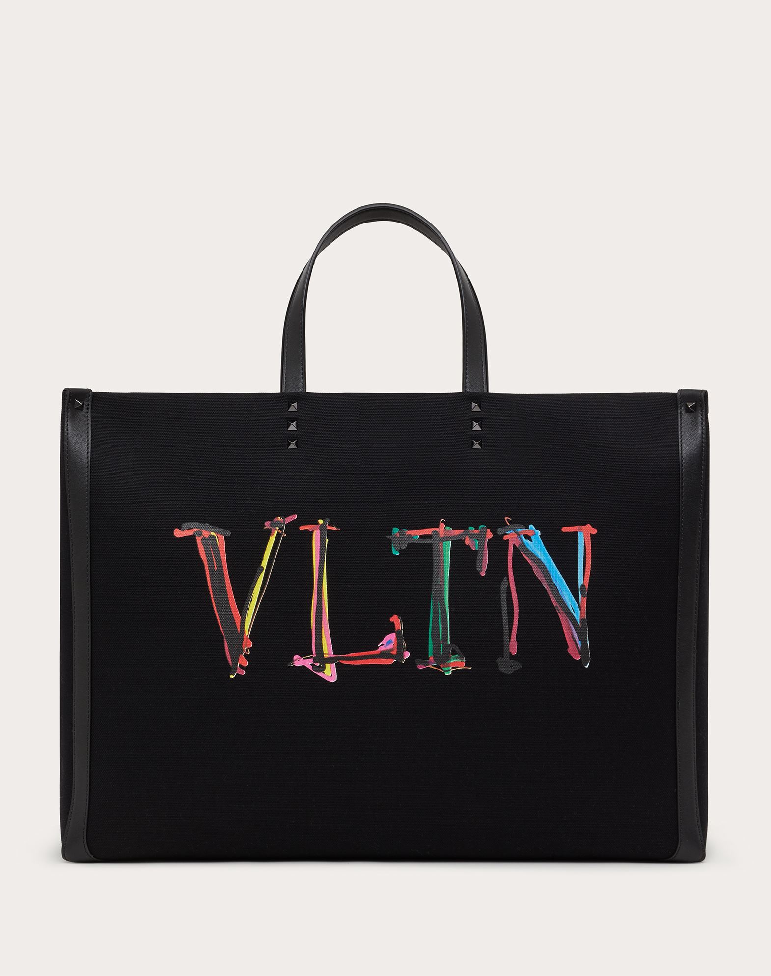 Large Graph Canvas Tote Bag for Man | Valentino Boutique