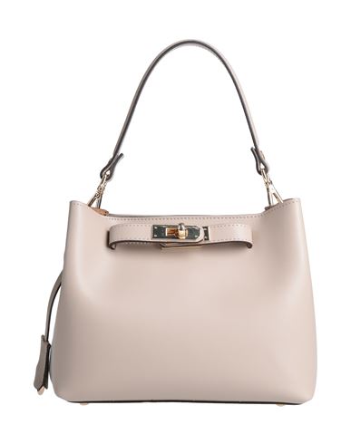 Gianni Notaro Woman Handbag Khaki Size - Calfskin In Grey