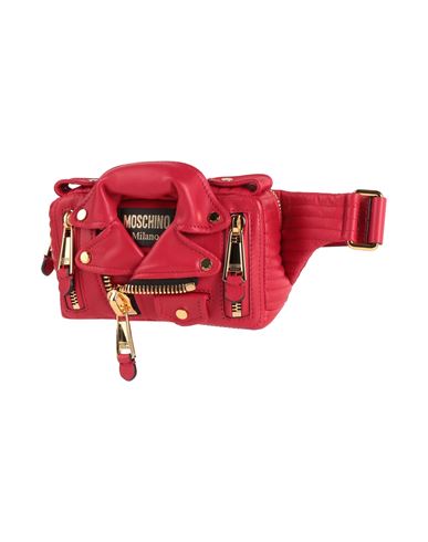 Shop Moschino Woman Belt Bag Red Size - Soft Leather