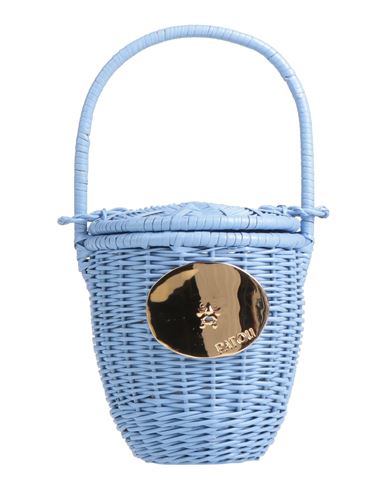 Patou Woman Handbag Pastel Blue Size - Natural Raffia