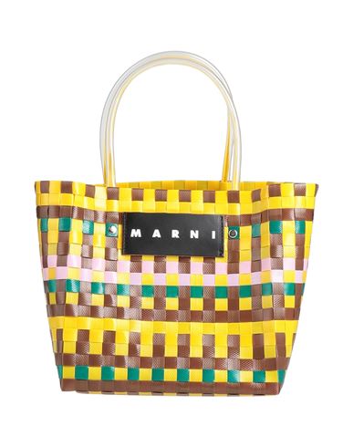 Marni Woman Handbag Yellow Size - Polypropylene, Bovine Leather In Yellow