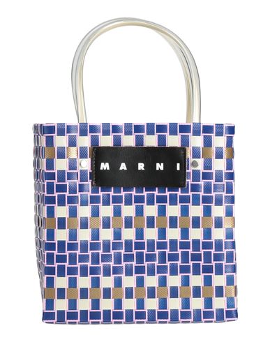 Marni Woman Handbag Navy Size - Polypropylene, Bovine Leather In Navy