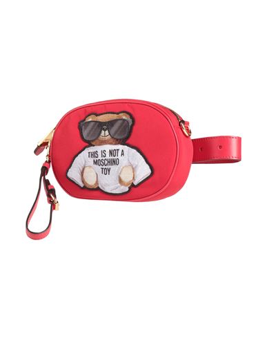 Shop Moschino Woman Belt Bag Red Size - Soft Leather, Textile Fibers