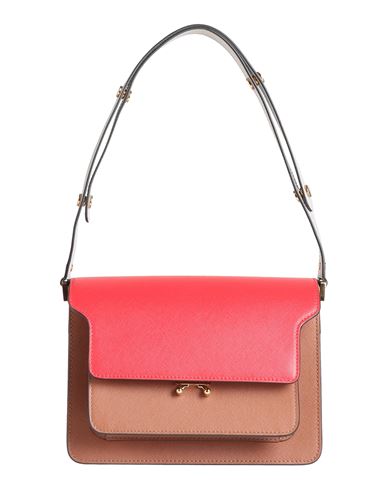 MARNI MARNI WOMAN HANDBAG RED SIZE - CALFSKIN, BRASS 