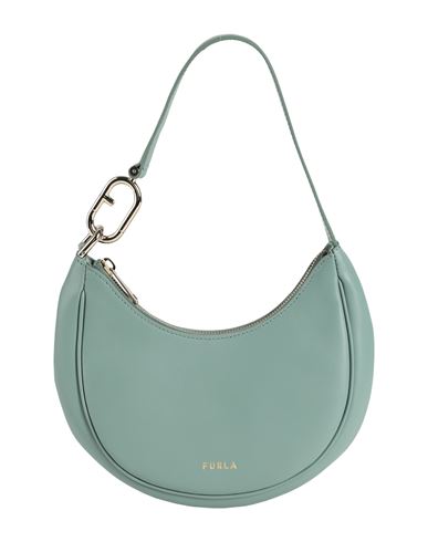 Furla Primavera S Shoulder Bag Woman Handbag Sage Green Size - Calfskin