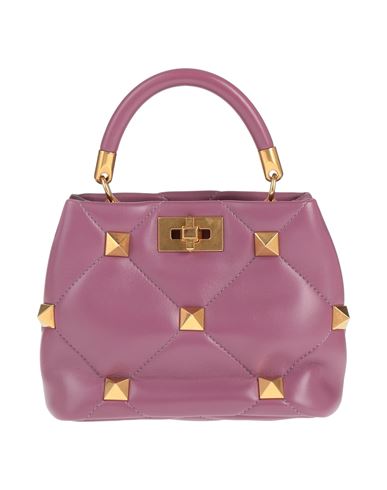 Shop Valentino Garavani Woman Handbag Mauve Size - Soft Leather In Purple