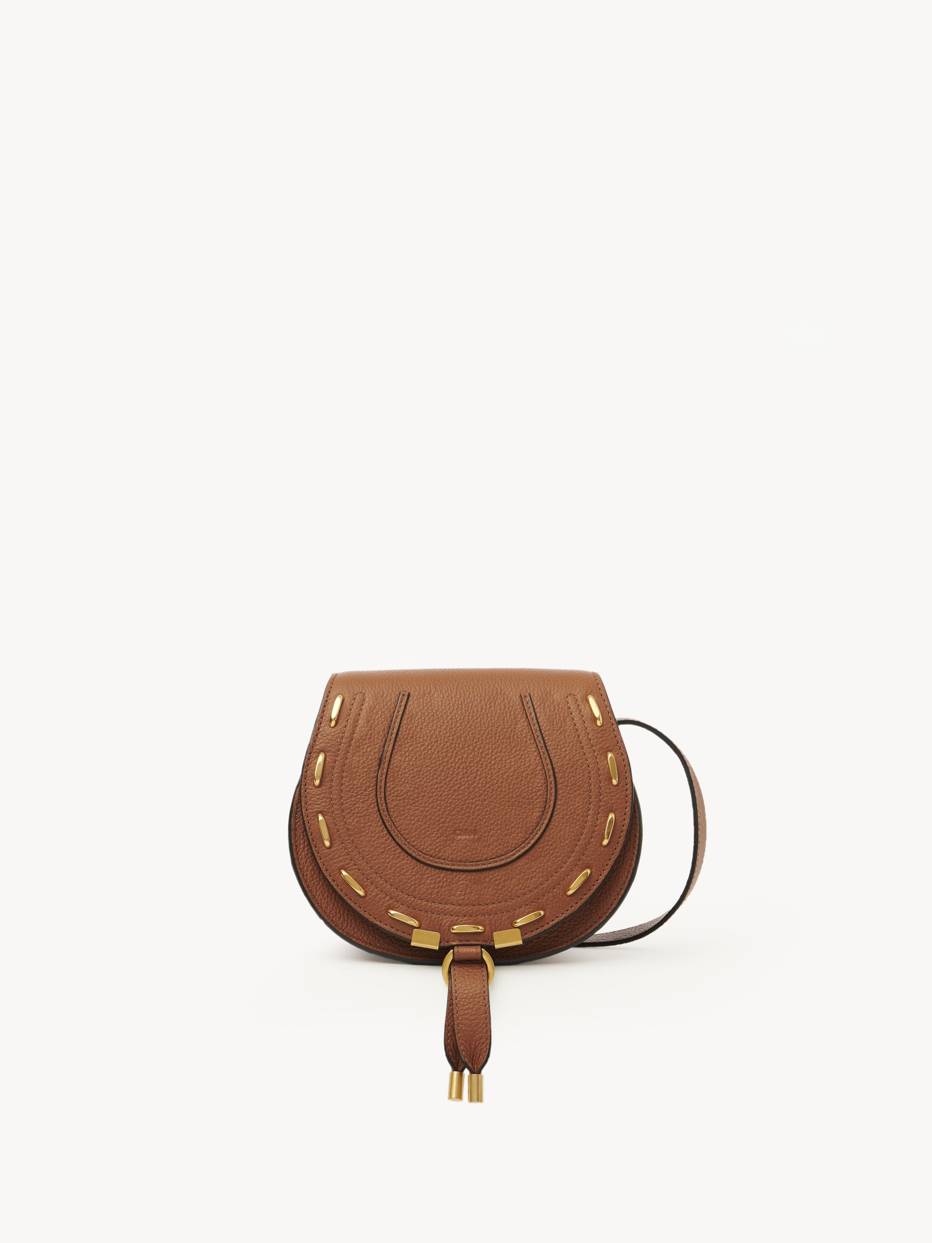 Marcie Mini Studded Textured-leather Shoulder Bag In Tan