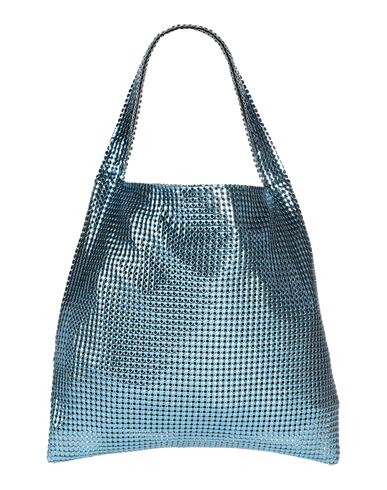 Paco Rabanne Woman Handbag Azure Size - Metal In Blue