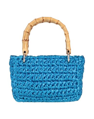 Chica Woman Handbag Azure Size - Polypropylene, Bamboo In Blue