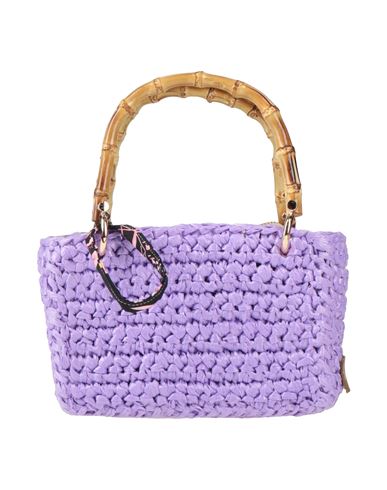 Chica Woman Handbag Lilac Size - Polypropylene, Bamboo In Purple