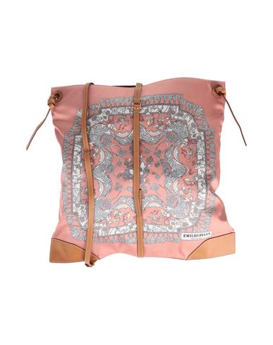 Emilio Pucci Woman Cross-body Bag Salmon Pink Size - Polyester, Calfskin