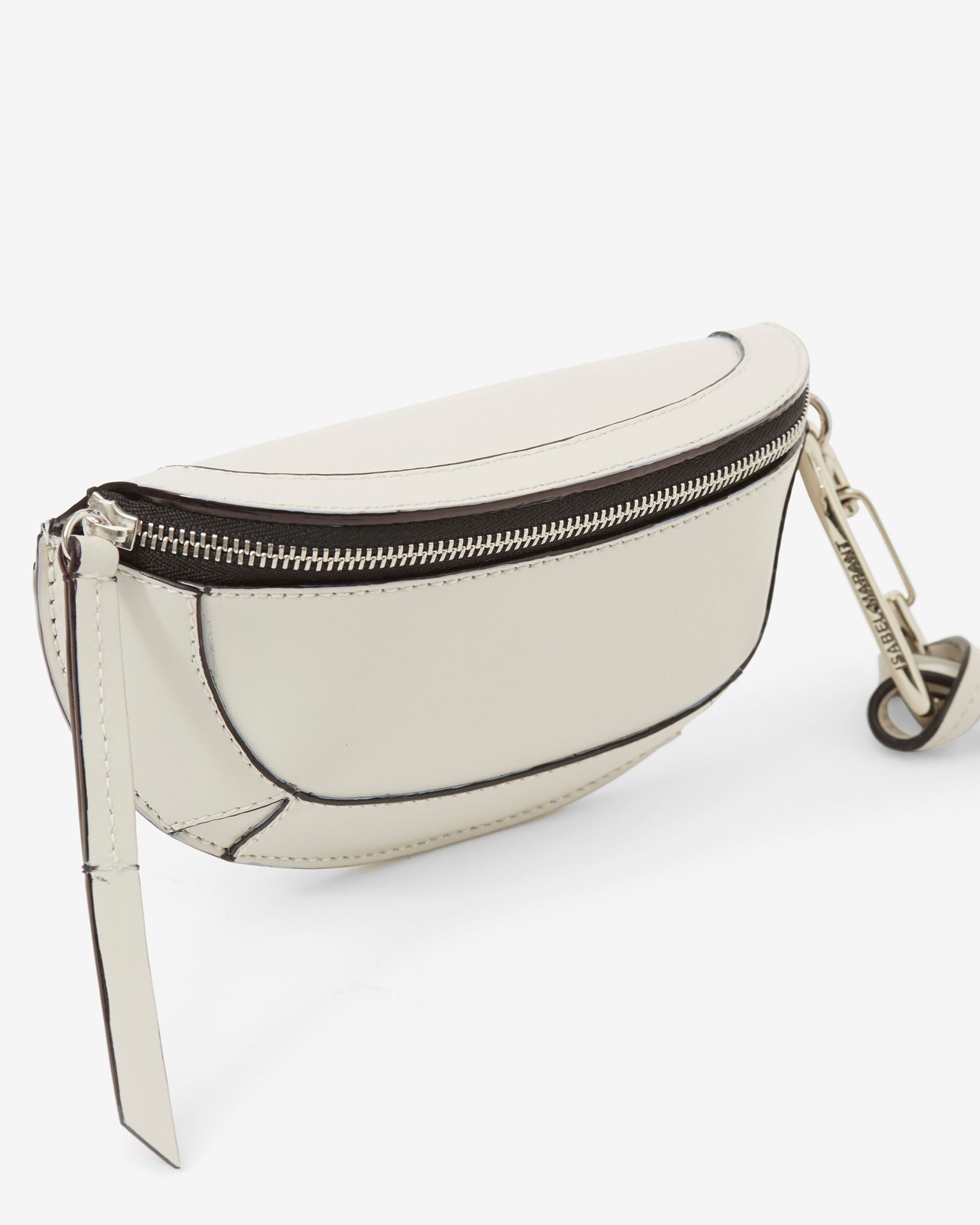 Isabel Marant Bossey Leather Mini Bag In White