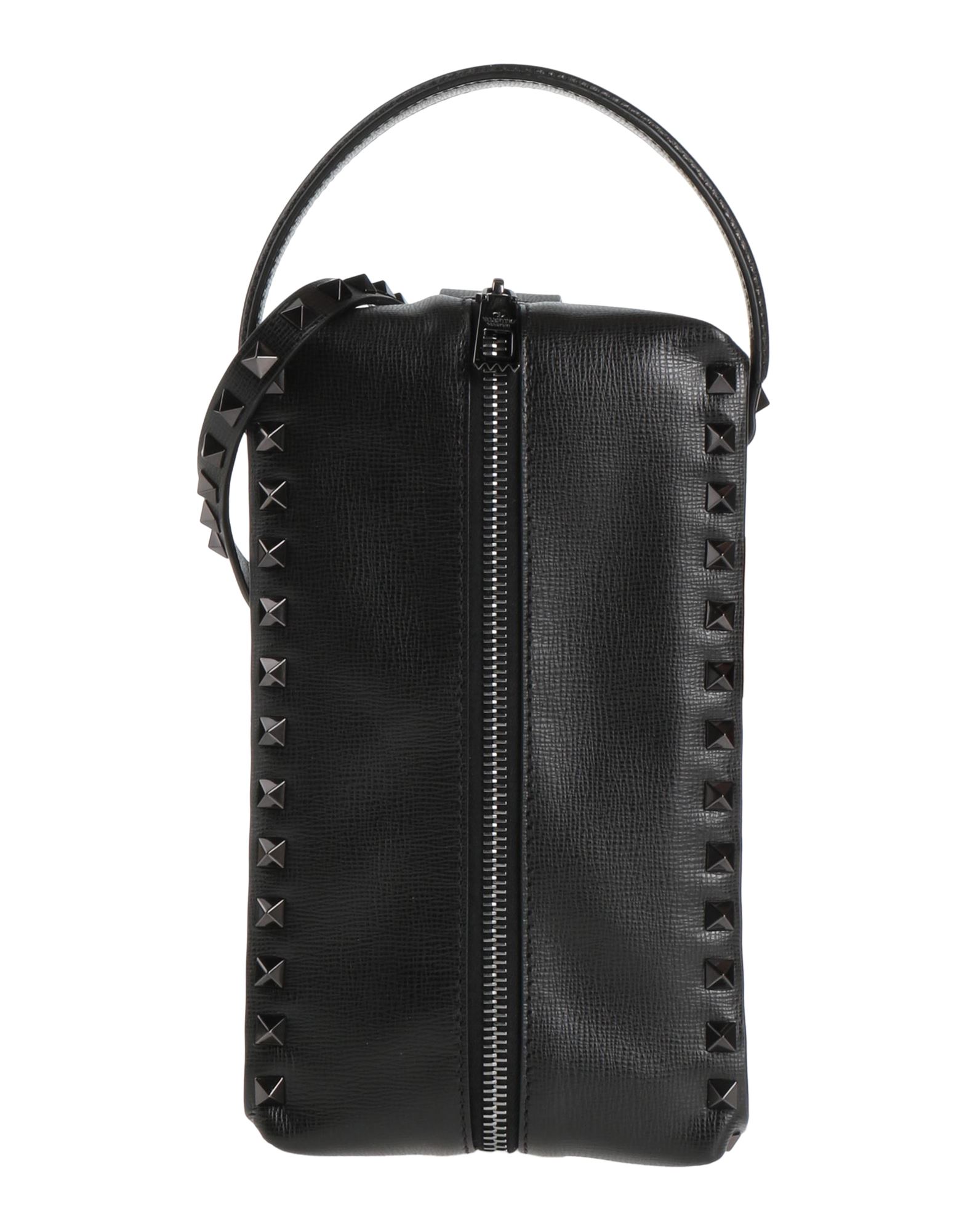 Valentino Black Leather Clutch Bag In Black
