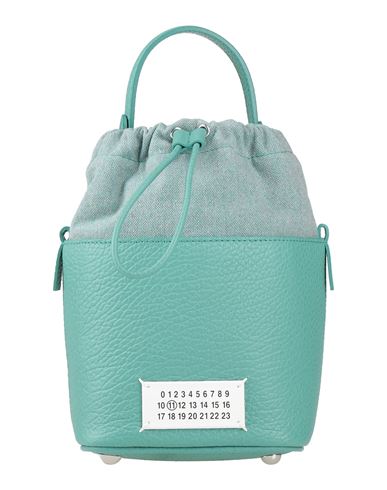 Maison Margiela Woman Handbag Sage Green Size - Cow Leather, Cotton, Polyester, Brass, Zinc In Sage Green
