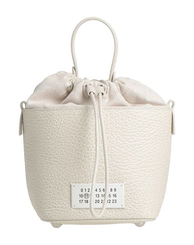 Maison Margiela Woman Handbag Off White Size - Cow Leather, Cotton, Polyester, Brass, Zinc In Off White